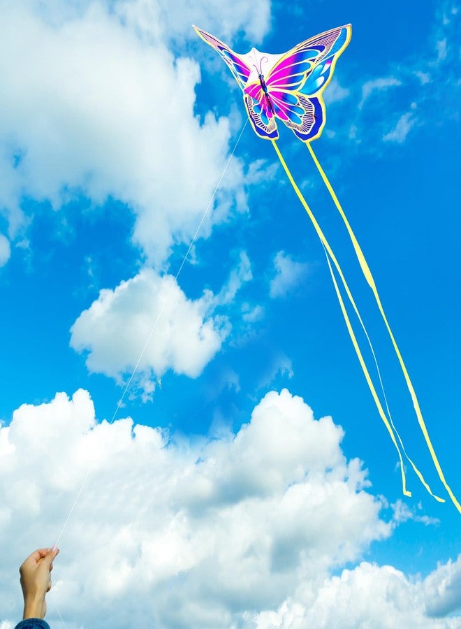 Xida Kite Xida Purple Emperor Butterfly Kites for Kids & Adults Easy to Fly Beginner Kite, Large Single Line Kite for The Beach, Outdoor, Easy Flying Kites Come with String and Handle - Image 3