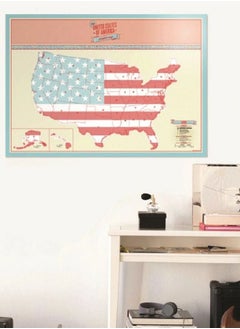 MARGOUN Scratch Off USA Map Travelers Guide Map of The United Stated of America Wall Poster Educational Craft  - Image 5