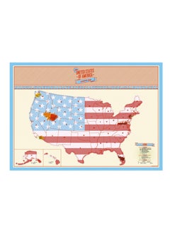 MARGOUN Scratch Off USA Map Travelers Guide Map of The United Stated of America Wall Poster Educational Craft  - Image 4