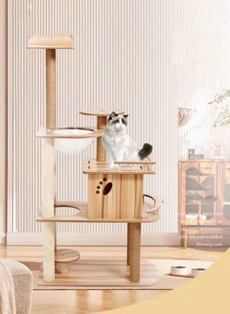 MONOGUE Large Multi Level Cat Tree with Sisal Scratching Posts Cat Play House and Rest Place Tower for Cats - Image 1
