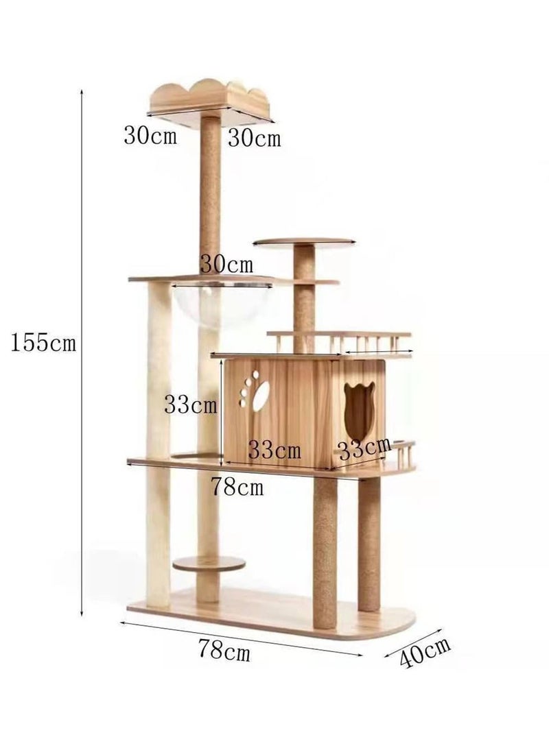 MONOGUE Large Multi Level Cat Tree with Sisal Scratching Posts Cat Play House and Rest Place Tower for Cats - Image 2