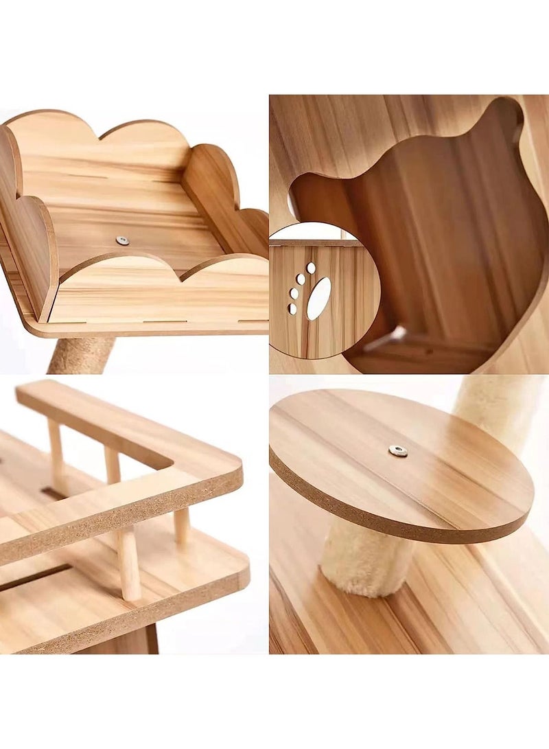 MONOGUE Large Multi Level Cat Tree with Sisal Scratching Posts Cat Play House and Rest Place Tower for Cats - Image 5