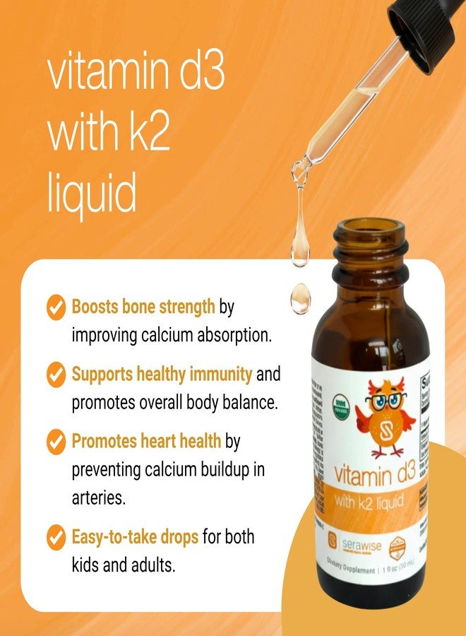 Serawise Organic Liquid Vitamin D3 with K2 by Dr. Ana Maria Temple | Supports Strong Bones and Immune Health | USDA Certified Organic | Olive Oil Base for Enhanced Absorption | 1 Fl Oz - Image 4
