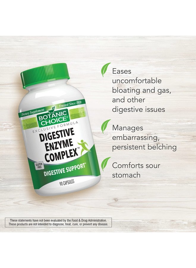 Botanic Choice مجمع إنزيمات الهضم من بوتانيك تشويس - مساعدة هضمية لصحة الأمعاء كمكمل لتحسين الهضم وامتصاص العناصر الغذائية لتخفيف الانتفاخ البطني - 90 حبة - Image 4