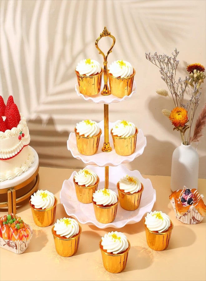 COMNICO 400 Pcs Gold Cupcake Liners, 3.5 oz Disposable Baking Cups Mini Foil Muffin Liners Pans Holders Containers Cupcake Wrappers for Wedding Holiday Birthday Christmas Party - Image 4