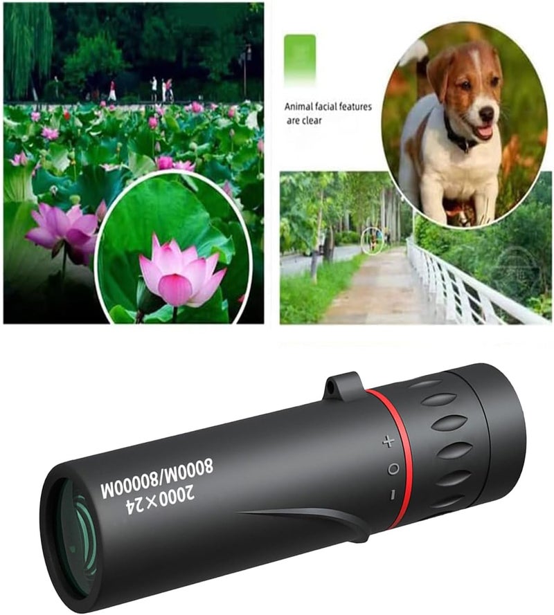 تلسكوب صغير، تلسكوب للبالغين، منظار ستار سكوب 99x99 تركيز بصري عالي الدقة، تلسكوب صغير مقاوم للماء للمناسبات الرياضية والحفلات والتخييم والسفر، أسود - Image 4