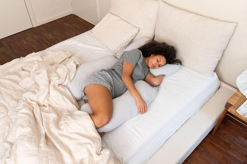 Doomoo Maxxy Pregnancy Pillow – Multi-Functional Maternity Support Cushion, Little Dots Grey - Image 2