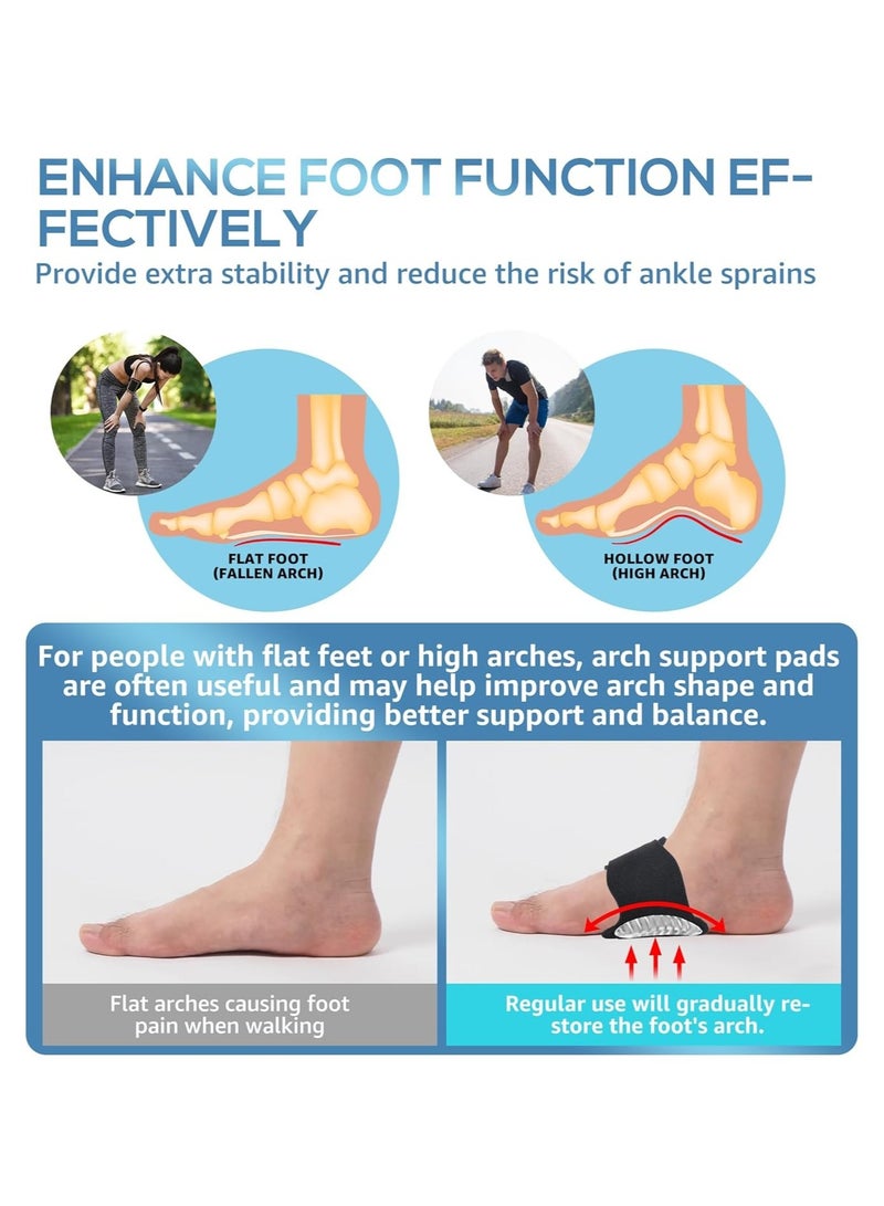 Orthotic Arch Support, Plantar Fasciitis Relief Sleeves, Adjustable Foot Braces with Gel Pads for Flat Feet, High Arches and Foot Pain - 1 Pair Black - Image 5