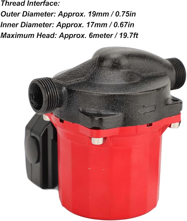 Stainless Steel Hot Water Recirculating Pump Low Noise 3 Speed Household Circulation Heater - Image 3