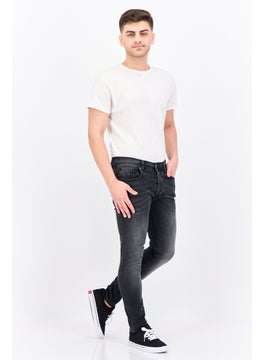 CROSSHATCH Men Slim Fit Washed Stretchable Long Jeans, Black  - Image 4