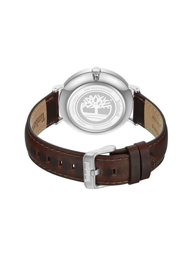 Timberland Men Rangeley Green Dial Leather Strap Multifunction Watch for Men, 42mm - Image 3