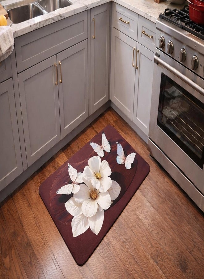 CHARGE X Designer Anti-Slip Floor Mat for Bathroom & Door Entrance | Water Absorbent Quick Dry Bath Mat | Decorative Butterfly Floral Home Mat for Kitchen & Bedroom (40×60 cm) - Image 4