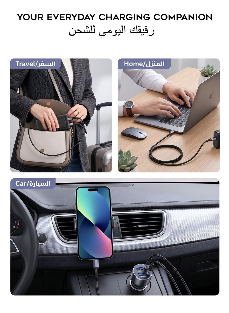 G-TAB USB-C Fast Charging Cable 1.2M, Turbo Charging,USB C Cable A to Type Data Cord Premium Nylon Braided Compatible For iphone,Samsung Galaxy, MacBook Pro, Nintendo Switch, Huawei MateBook X Pro iPad Mini - Image 5