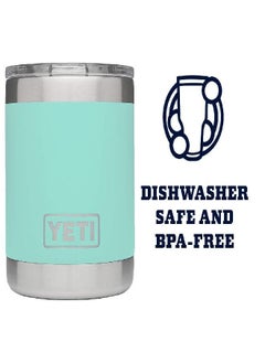 YETI Rambler 10 Oz Lowball, Vacuum Insulated, Stainless Steel With Magslider Lid, Seafoam  - Image 3