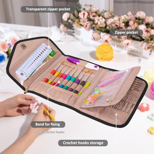 MYBAGZING Crochet Hook Case - Foldable Organizer - Knitting & Crochet Supplies Holder - Image 4