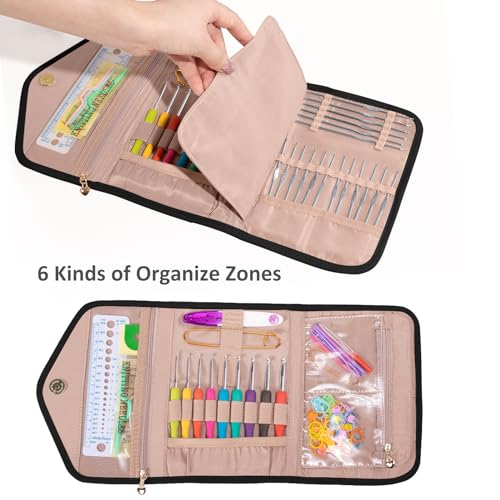 MYBAGZING Crochet Hook Case - Foldable Organizer - Knitting & Crochet Supplies Holder - Image 2