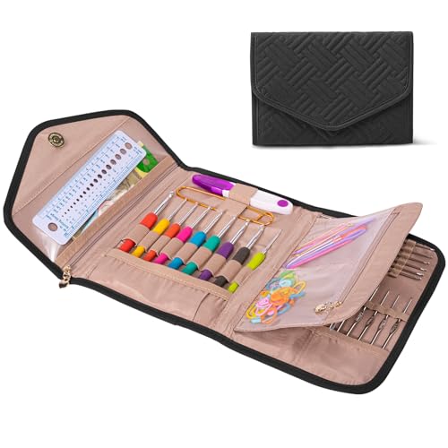 MYBAGZING Crochet Hook Case - Foldable Organizer - Knitting & Crochet Supplies Holder - Image 1