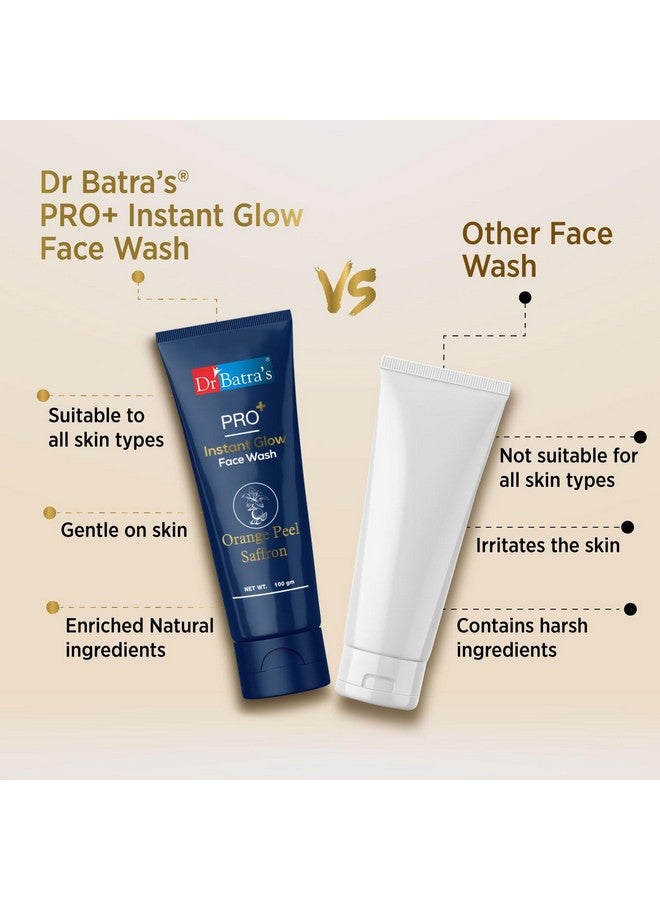 Dr Batra's Pro+ Instant Glow Face Wash. Rejuvenates Skin Protects Against Impuritiesenhances Natural Glow Sulphatefree Siliconefree Soapfree For Men And Women100 G. - Image 5