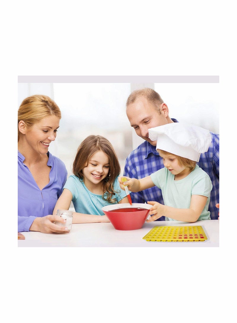 KASTWAVE Silicone Gummy Bear Candy Molds 3 Pack, Gummy Bear Molds 50 Cavities with Bonus Dropper - Image 3