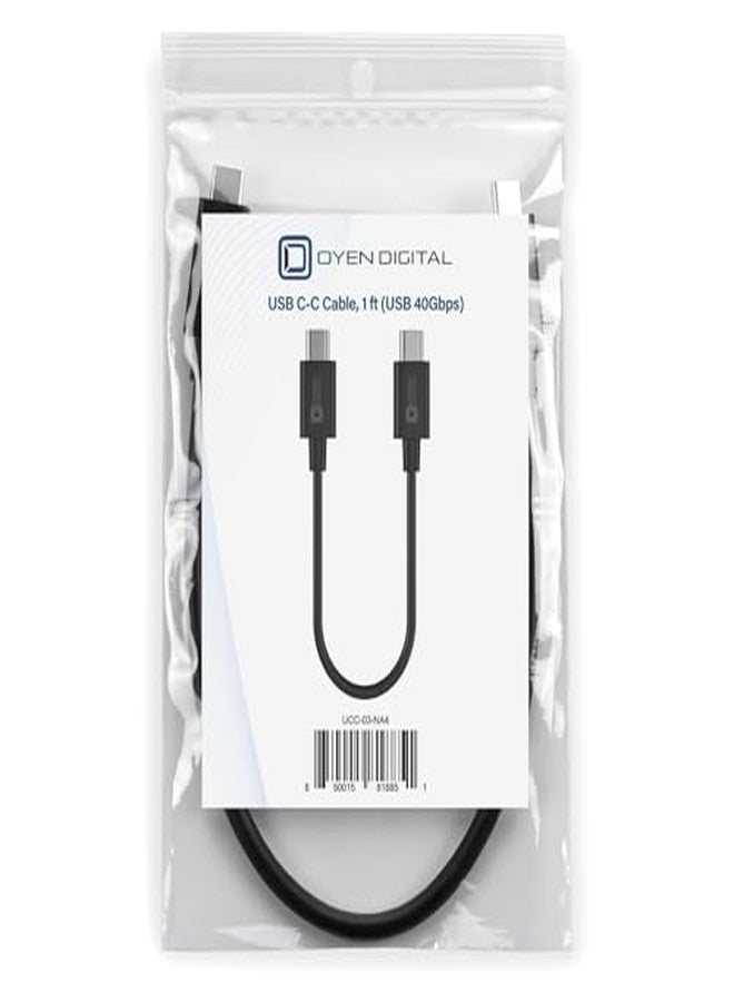 Oyen Digital كابل Oyen الرقمي USB-C USB4 (40Gbps)، 1 قدم (0.3 متر)، فيديو 8K، شحن 240 واط - Image 3