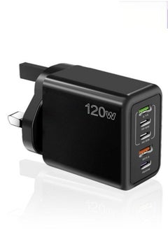 120W PD QC 3.0 Type C Fast Charger Adapter (Black)
