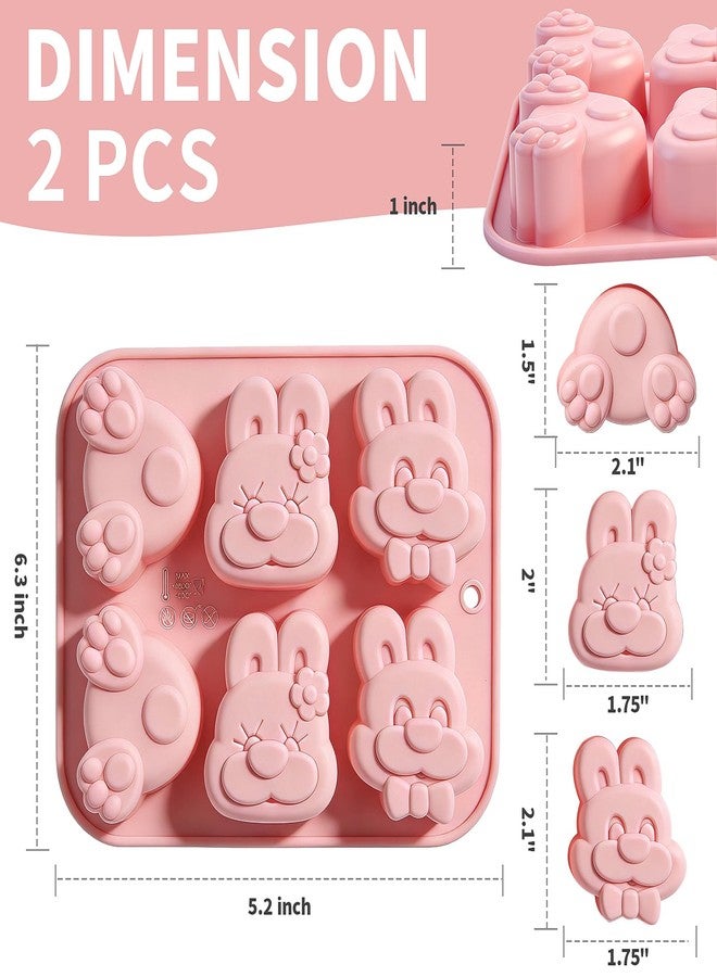 Dootafy Bunny Ice Cube Molds, Easter Bunny Silicone Molds for Chocolate, Candy, Cupcake Decorations, Easter Soap Molds, Pack of 2 - Image 3