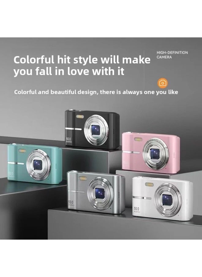 Generic E-commerce English Version 50 Million Pixel HD Ordinary Digital Camera M355 Home Self-timer Card Machine-Body Color:Standard Black English Version  - Image 2
