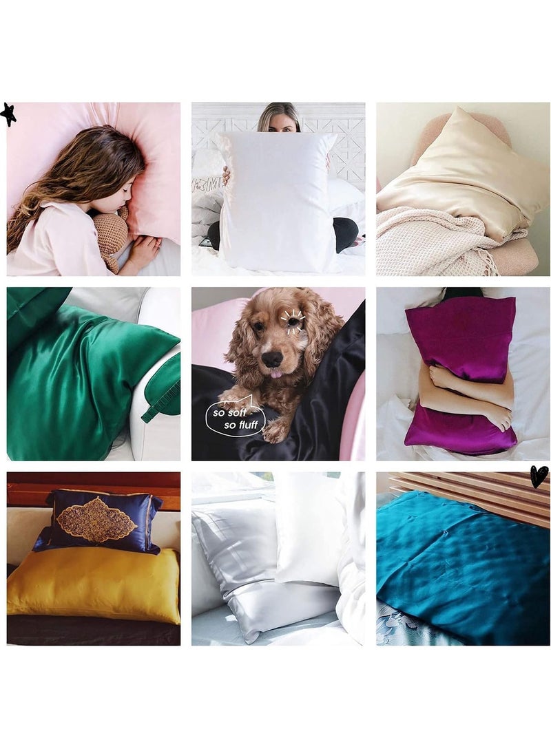 MONOGUE Mulberry Silk Pillowcase for Hair and Skin 19 Momme Natural Silk Pillowcases Soft Breathable Smooth Silk Pillow Cover (48 cm*74 cm) - Image 5