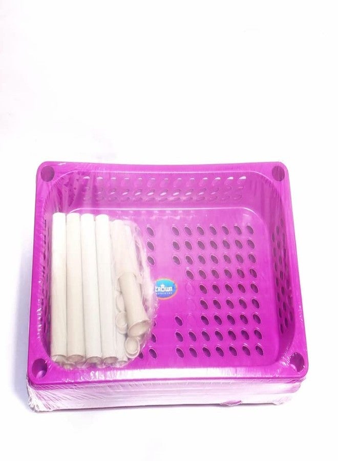 Woolco Plastic 3 Steps Kitchen Stand Rack Basket for Office Use, Fruits Onion, Potato, Vegetables and Sabaji Basket Vegetable Stand (Round 3 Tier Rack, Color May Vary) - Image 4