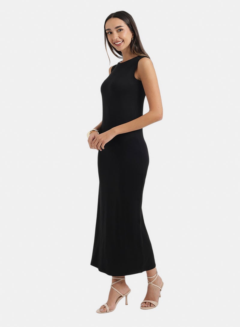 Carina Crew Neck Midi Dress - Image 3