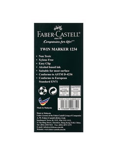 FABER-CASTELL FABER-CASTELL DOUBLE SIDED PERMANENT MARKER BOX OF 12PC BLACK 252999  - Image 2