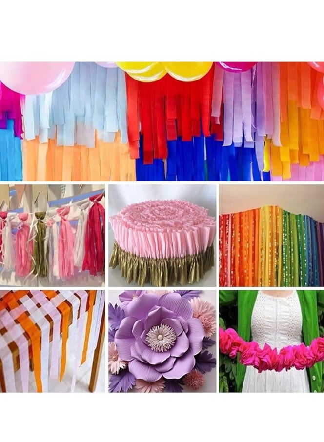 Flamingo Crepe Paper Streamer Single Color 1.5Inches Red Color  Pack Of 24 - Image 3