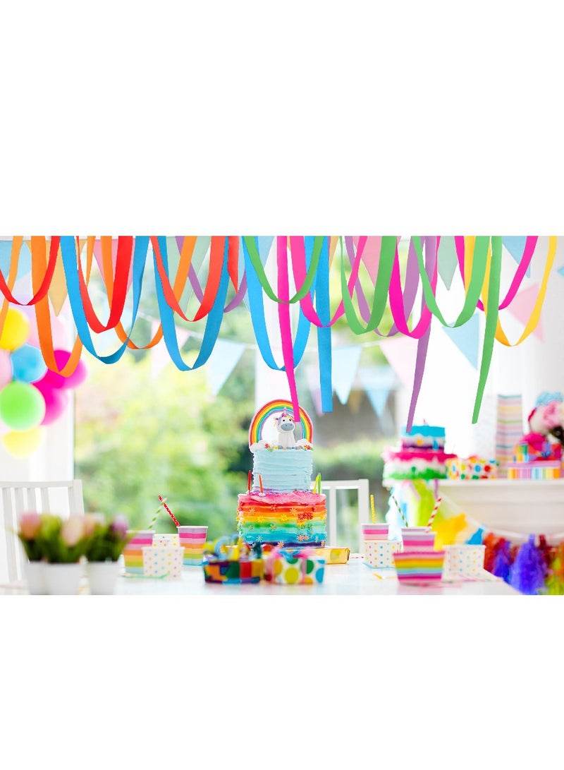 Flamingo Crepe Paper Streamer Single Color 1.5Inches Red Color  Pack Of 24 - Image 4