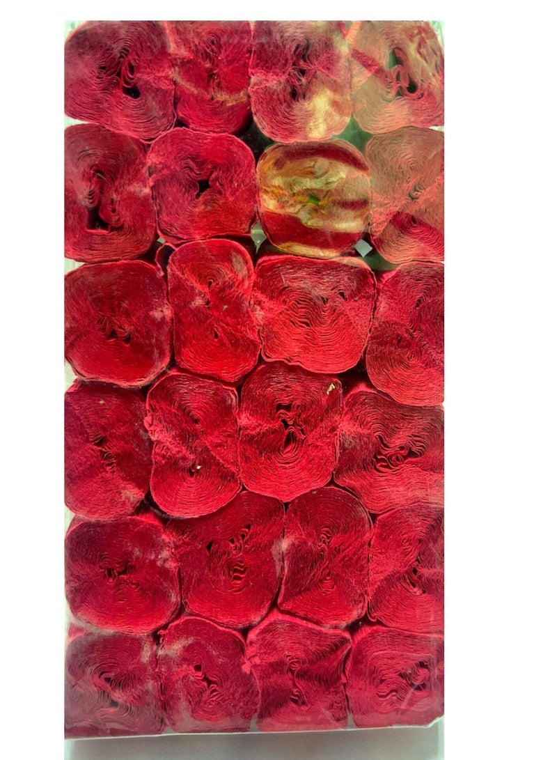 Flamingo Crepe Paper Streamer Single Color 1.5Inches Red Color  Pack Of 24 - Image 2