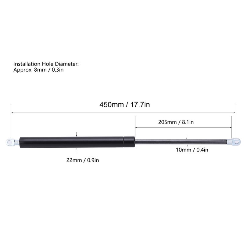 Hydraulic Support Rod Gas Spring Shock Lift Lever Front Hood Strut Damper 450 x 180 x 22mm200N - Image 2
