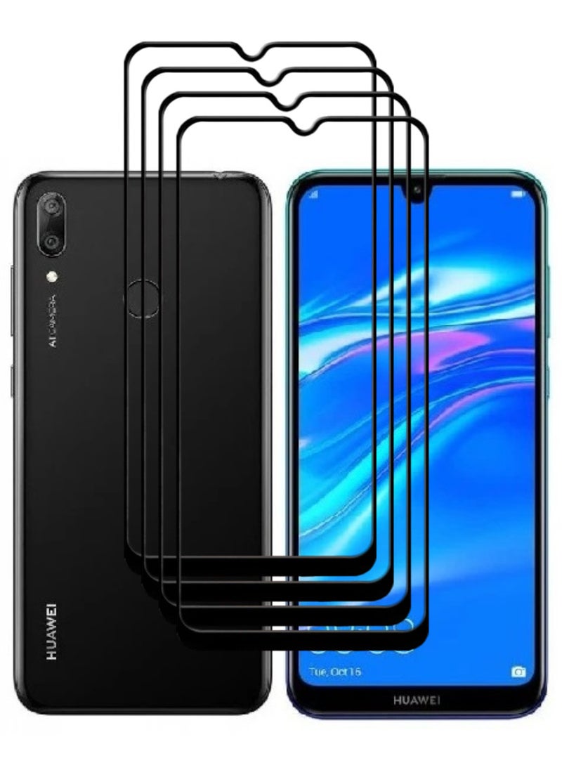 ACLIX 4 Pieces Antistatic ESD Dustproof Premium Quality High Definition Tempered Glass Screen Protector Designed For Huawei Y7 (2019) - Image 1
