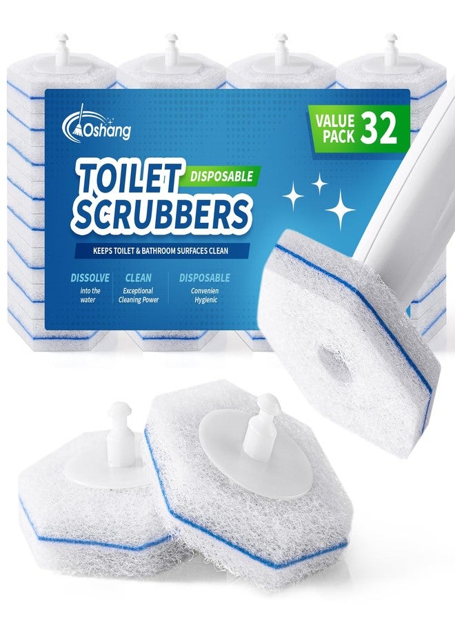 oshang Compatible with Clorox Toilet Wand – Disposable Toilet Brush Head Refills (32 Count), Wand Not Included - Image 1