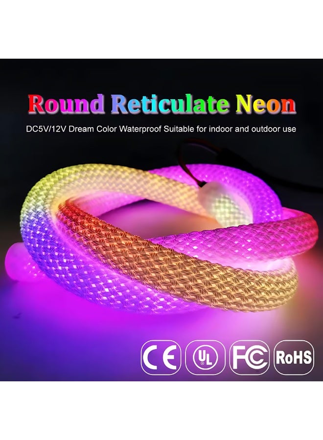 ETRONIK شريط إضاءة LED نيون بزاوية 360 درجة، RGB WS2812B 5 فولت / WS2811 12 فولت، مقاوم للماء IP67، قابل للعنونة بشكل فردي، أنبوب سيليكون مرن - Image 5