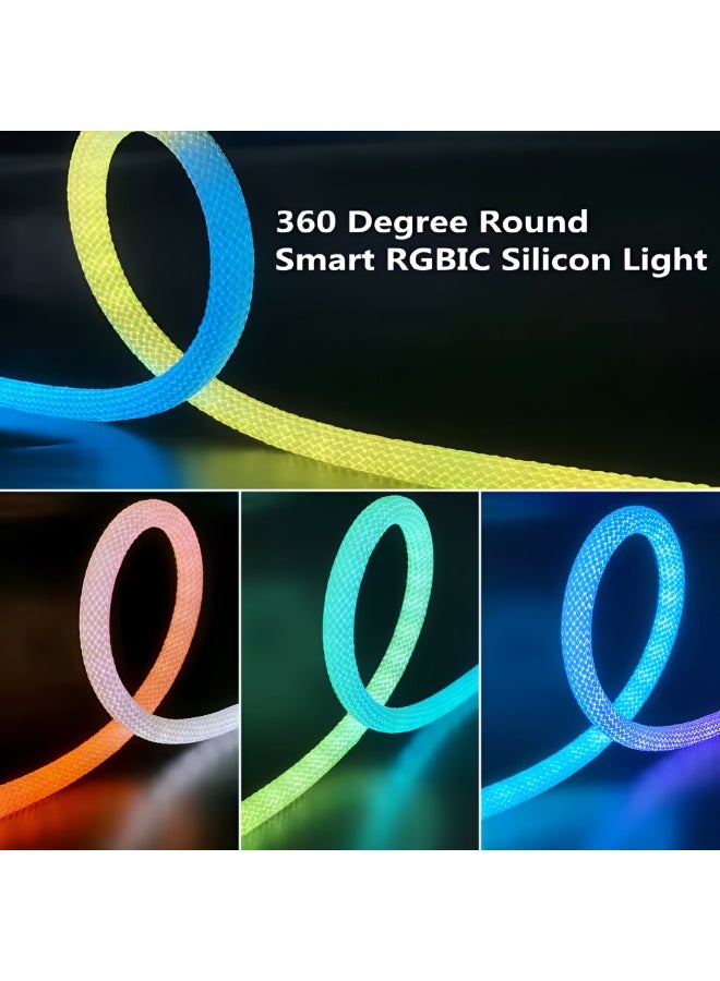 ETRONIK شريط إضاءة LED نيون بزاوية 360 درجة، RGB WS2812B 5 فولت / WS2811 12 فولت، مقاوم للماء IP67، قابل للعنونة بشكل فردي، أنبوب سيليكون مرن - Image 3