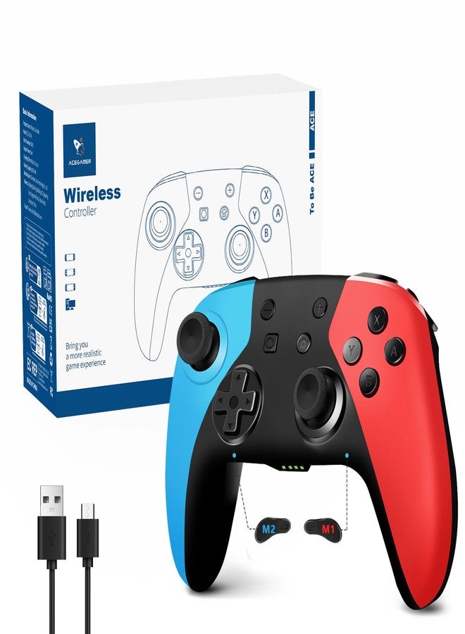 AceGamer Wireless Pro Controller for Nintendo Switch 2/Switch/Lite/OLED/Windows PC, Bluetooth Controller with Hall Effect Joysticks, Wake-up/Turbo/Dual Vibration/Macros/6-Axis Gyro/Screenshot - Image 1