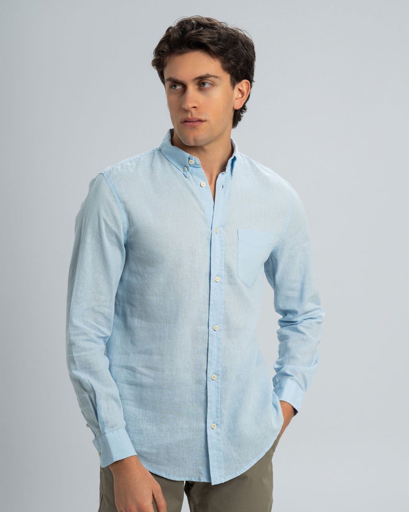 DOTT REGULAR FIT LINEN-COTTON SHIRT - Image 1