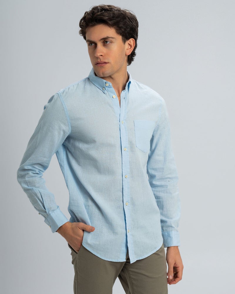 DOTT REGULAR FIT LINEN-COTTON SHIRT - Image 2