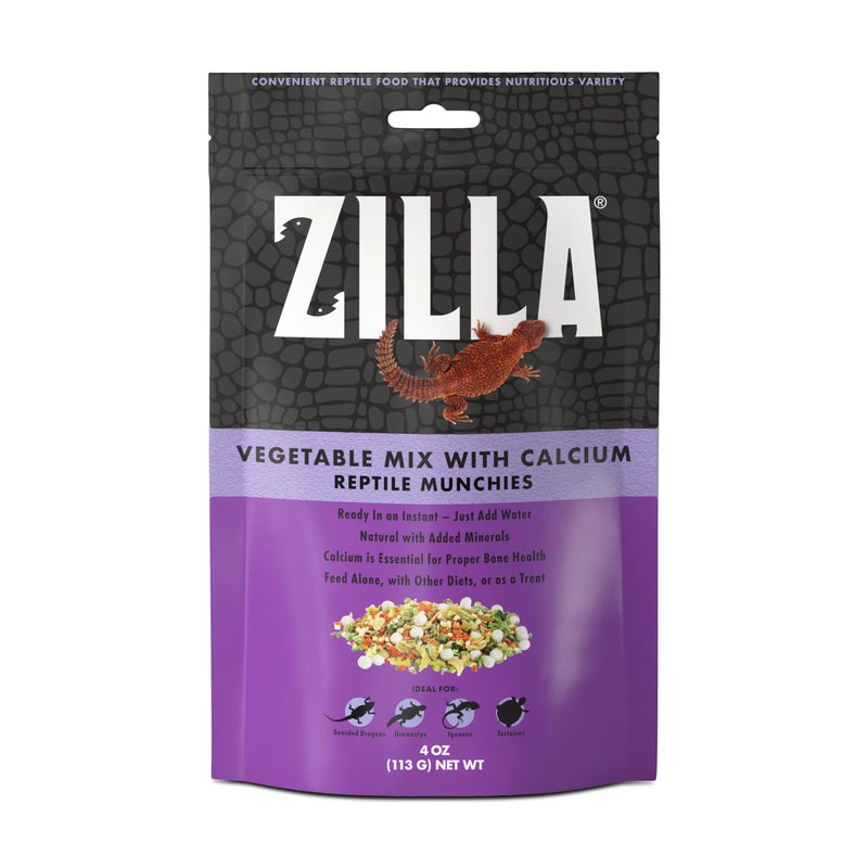 Zilla Reptile Food Munchies Vegetable Mix With Calcium, 4-Ounce - Image 1