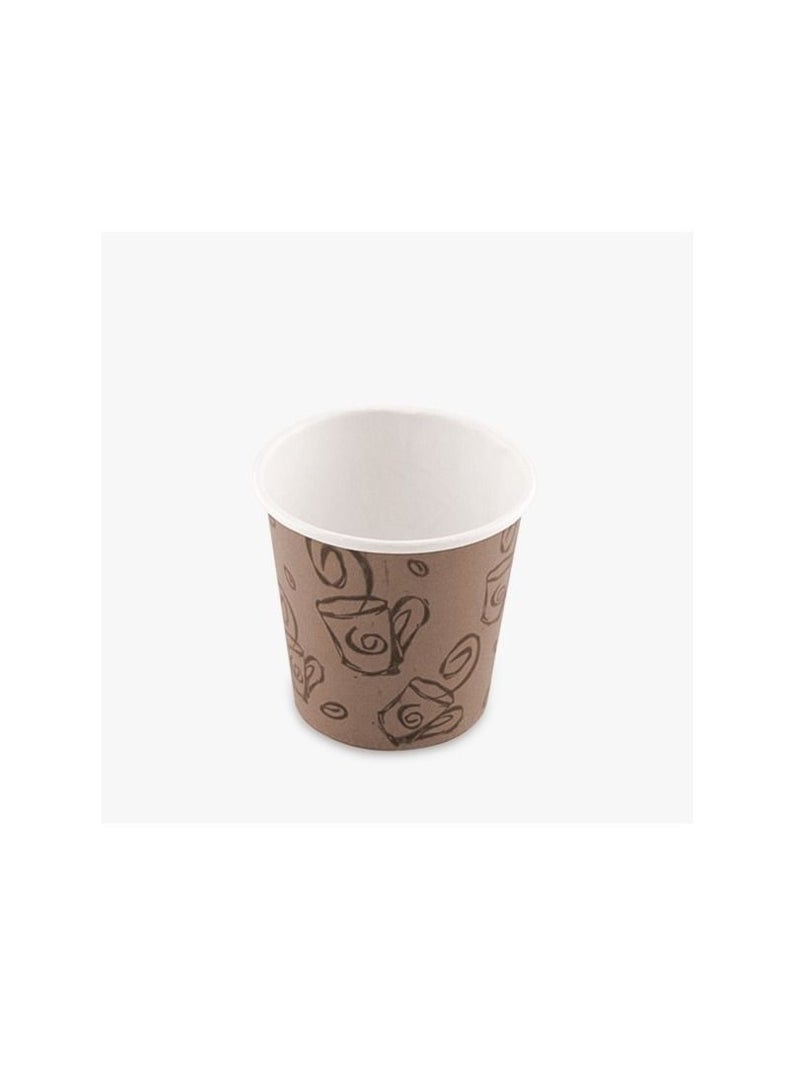 Falconpack Disposable 4oz Brown Paper Cups for Tea Coffee And Cold Drinks