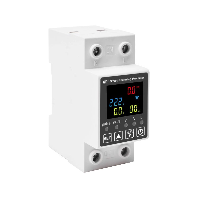 Smart WiFi Metering Energy Meter 63A Leakage Voltage Current Auto Reclosing Protector Relay Switch Circuit Breaker Smart Life - Image 2