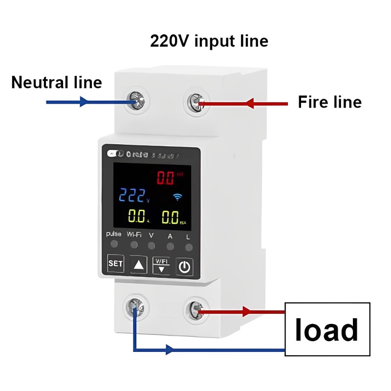 Smart WiFi Metering Energy Meter 63A Leakage Voltage Current Auto Reclosing Protector Relay Switch Circuit Breaker Smart Life - Image 5