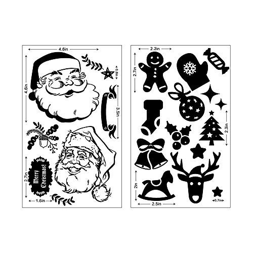Magfok Iron on Patches 3D Letter and 1 to 5 inch Christmas Design for DIY, White - 6 Sheet (White or Red Optional) - Image 5