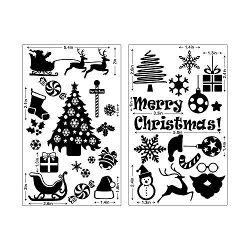 Magfok Iron on Patches 3D Letter and 1 to 5 inch Christmas Design for DIY, White - 6 Sheet (White or Red Optional) - Image 4