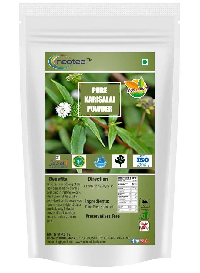 neotea Pure Pure Karisalankanni Karisalai / Bhringraj False Daicy Eclipta Prostrata Roxb مسحوق 500 جرام - Image 1