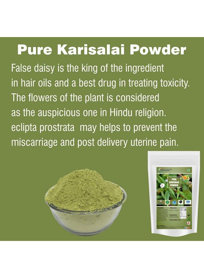 neotea Pure Pure Karisalankanni Karisalai / Bhringraj False Daicy Eclipta Prostrata Roxb مسحوق 500 جرام - Image 5